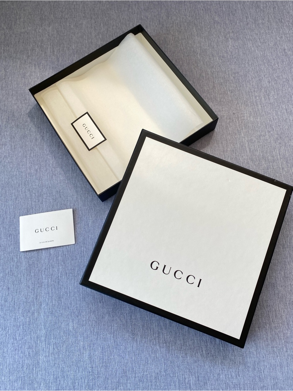 Authentic GUCCI | Square Gift Box + Tissue Display Storage Décor